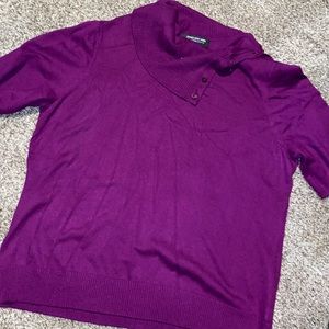 Jones New York Collection Woman 2X short-sleeve multi-style turtleneck sweater